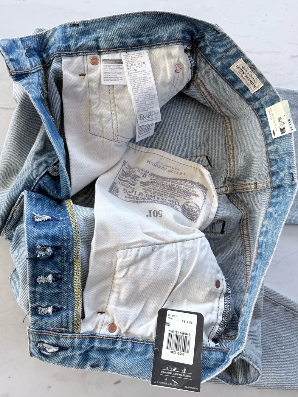 New Levi’s Premium 501 Original 33x34 Men,s - Picture 4 of 15